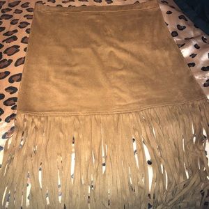 Festive fringe skirt